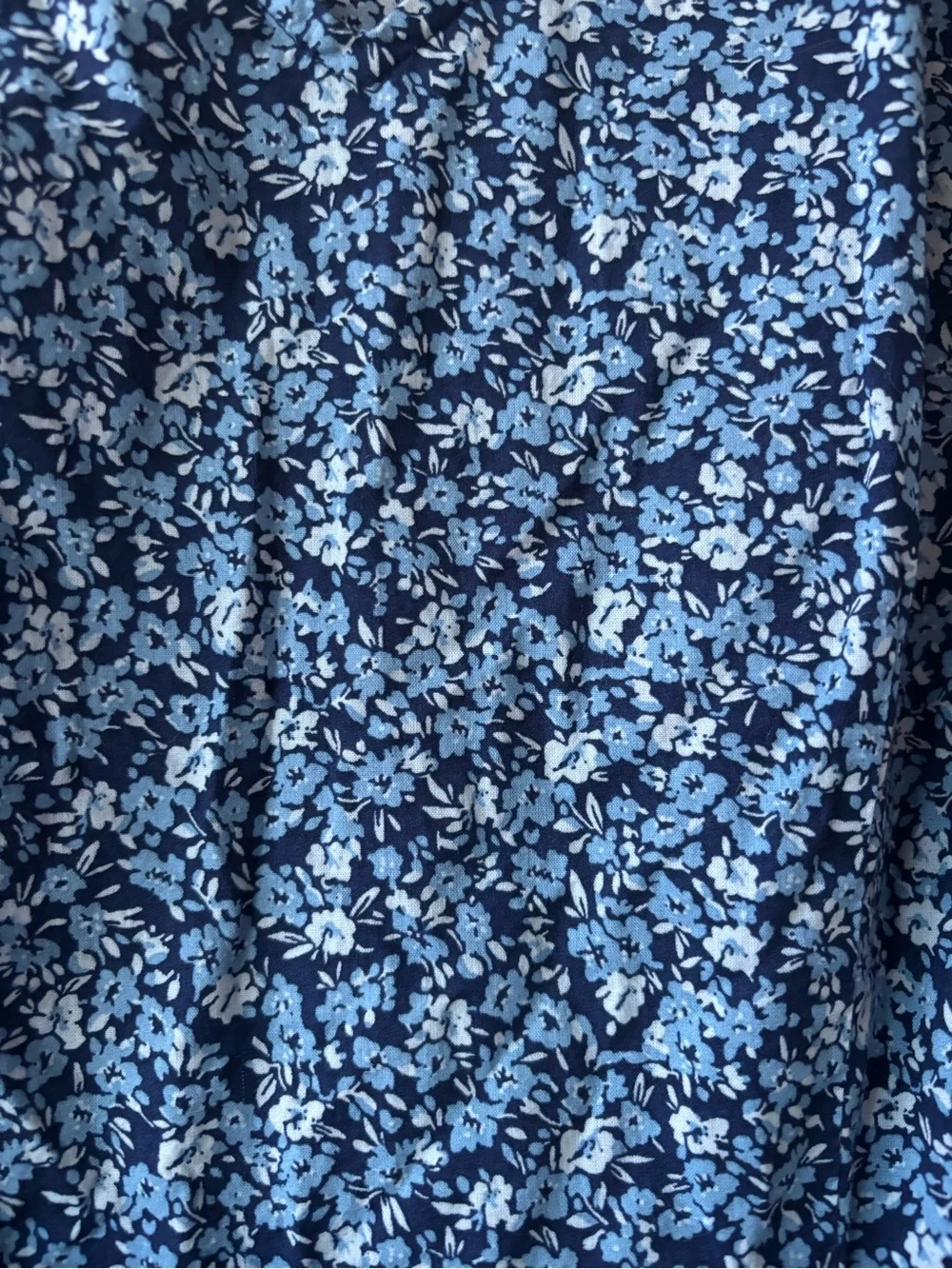 J. Crew Blue Floral Long-Sleeve Tie-Waist Dress
